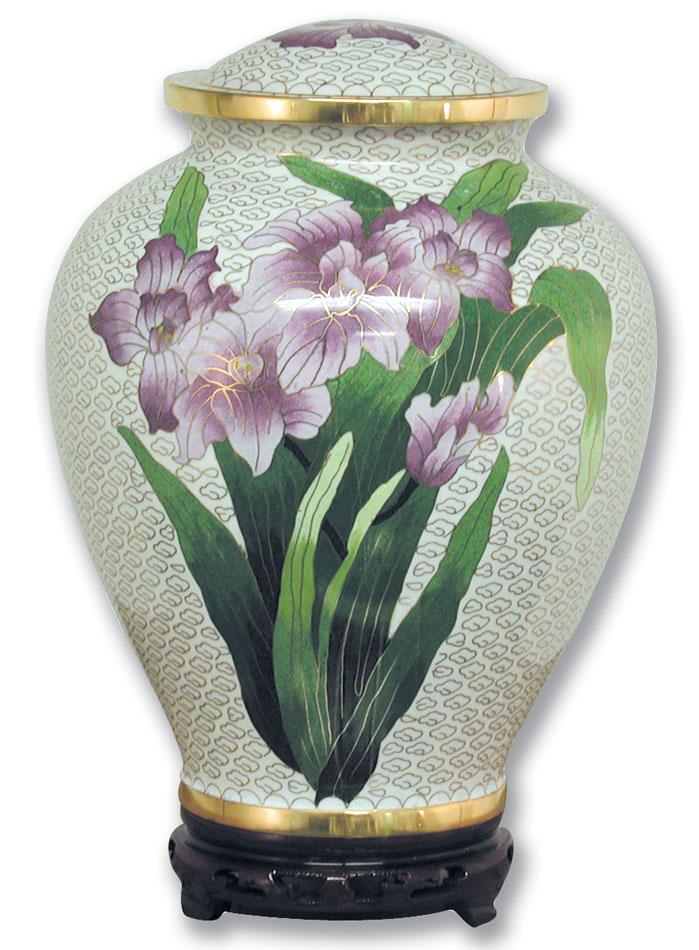 Iris Cloisonne Urn