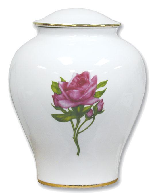 Rose Porcelain Urn
