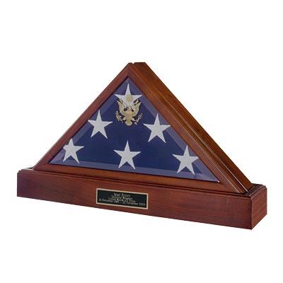 Flag Case with Pedestal Urn