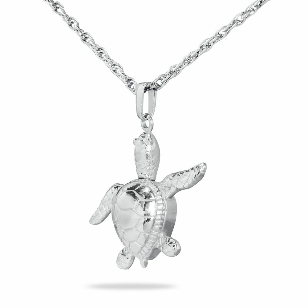 Turtle Silver Pendant Urn